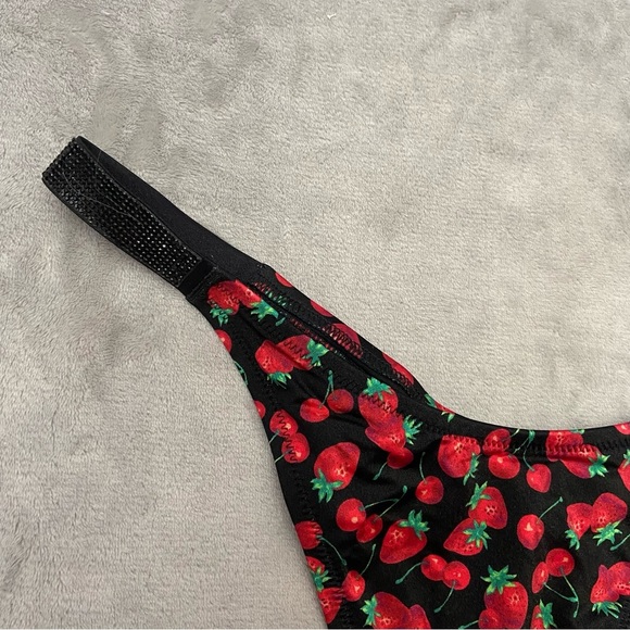 New! Victoria’s Secret shine strap thong bikini bottom strawberry 4623 - Picture 4 of 9